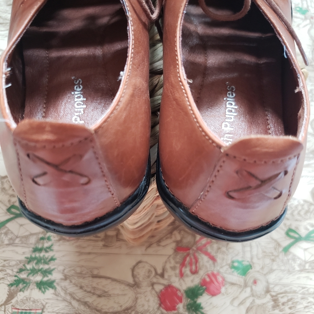 Hush Puppies Brown Leather Laced Oxford Shoes Size 7 Women's - Picture 5 of 6